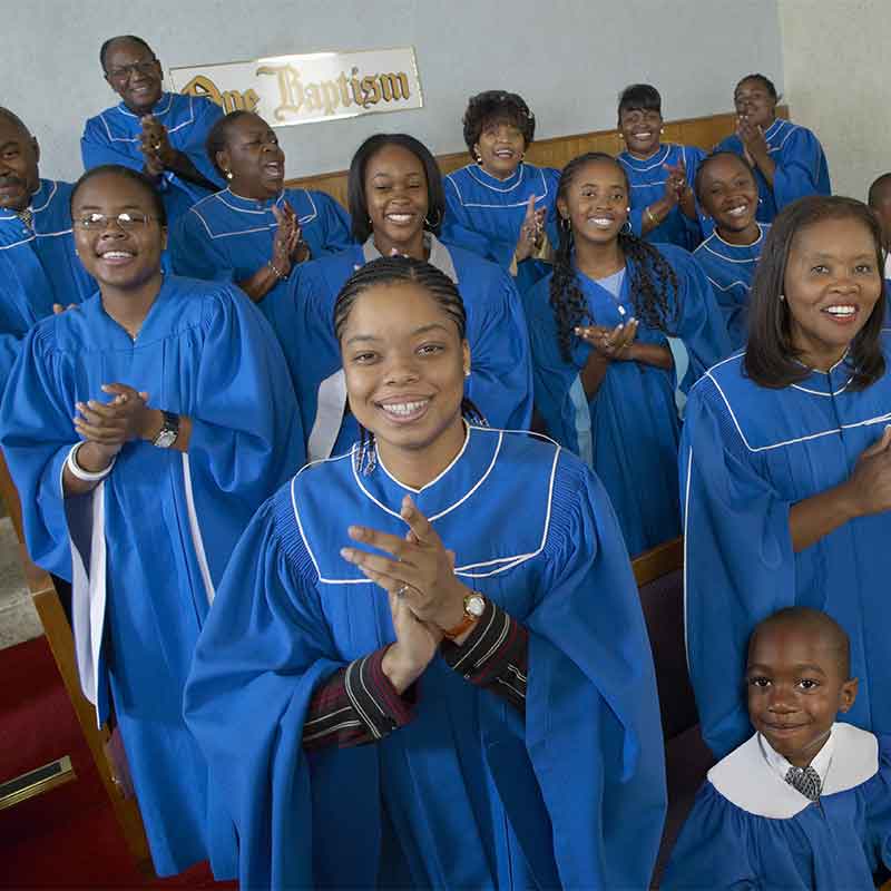 Church choir singing