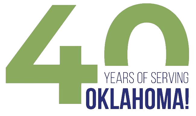 40th Anniversary for serving Oklahoma logo